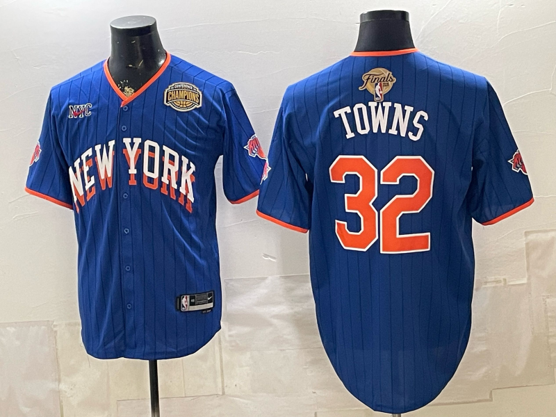 Men New York Knicks #32 Towns blue 2026 Nike NBA jersey 07151